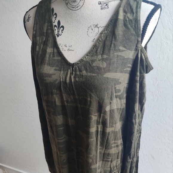 🆕 Sanctuary Cold Shoulder Camouflage Long sleeve Dress (S) - Picture 10 of 12